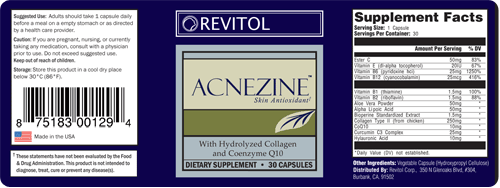 acnezine label